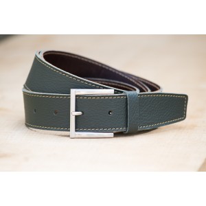 CEINTURE CUIR VERT FORÊT | La jean